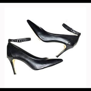 Vince Camuto Ankle Strap Black Pumps Heels 7.5